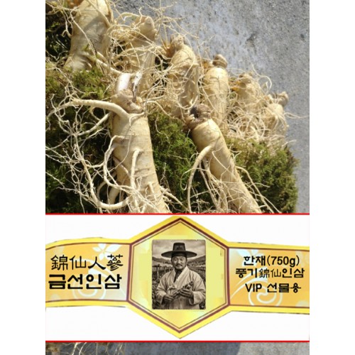 VIP 금선인삼(VIP 錦仙人蔘) 750g (12에서15뿌리)